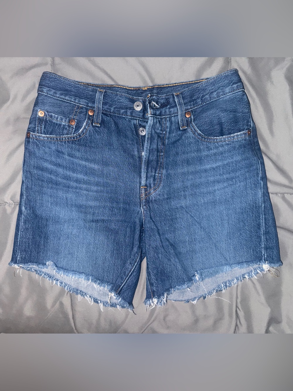 Levi’s Classic Blue Denim Cutoff Shorts